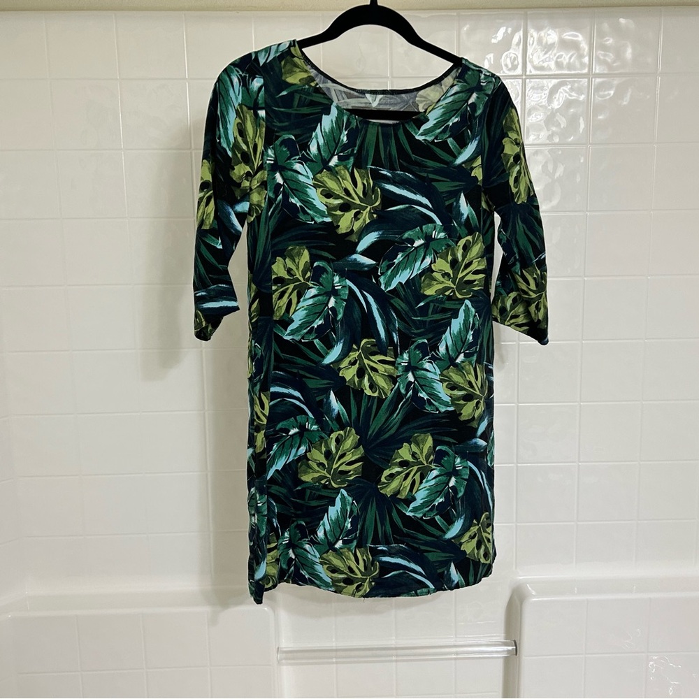 American Apparel Jungle Leaf Print Dress